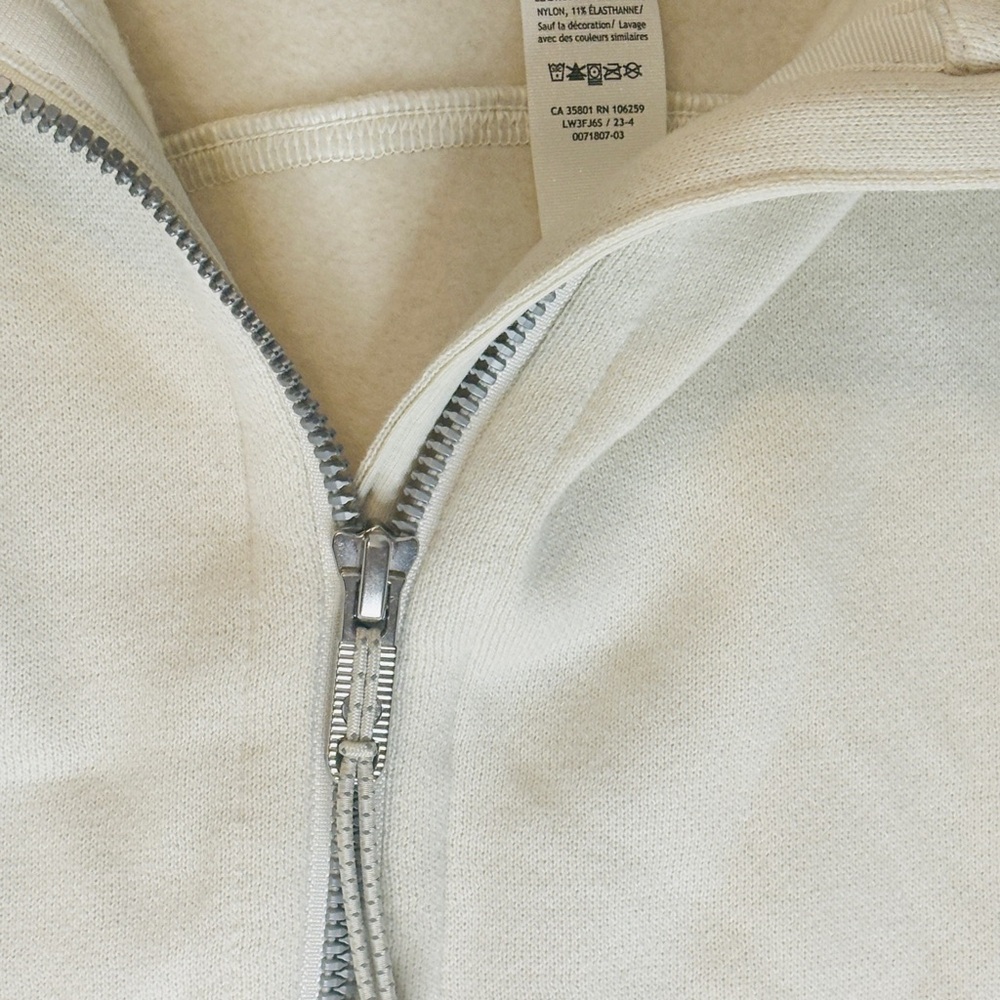 Lululemon Athletica Scuba Oversized Funnel Neck Heathered Bone Sz. XL/ XXL - Picture 4 of 12